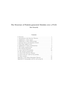 The Structure of Finitely-generated Modules over a P.I.D.