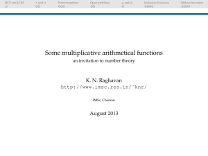 Multiplicative arithmetic functions