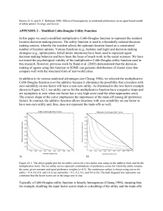 APPENDIX 2 – Modified Cobb-Douglas Utility Function In this paper