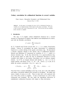 Unitary convolution for arithmetical functions in several variables