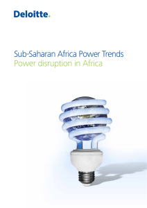Sub-Saharan Africa Power Trends Power disruption in Africa
