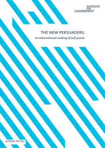 The New Persuaders: An international ranking of soft power