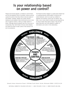 Power and Control Wheel - National Domestic Violence Hotline