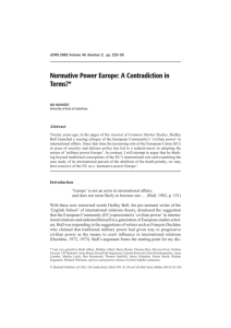 Normative Power Europe: A Contradiction in Terms?