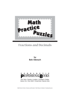 Maths Practice Puzzles - Sanford Middle School!