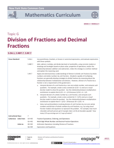 Division of Fractions and Decimal Fractions