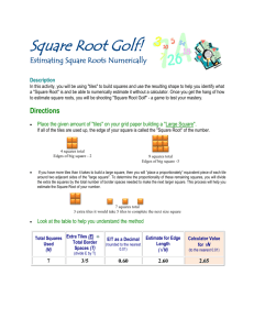 Square Root Golf!