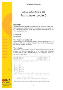 Fast square root in C