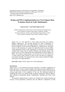 Design and FPGA Implementation of a Novel Square Root Evaluator
