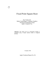 Fixed-Point Square Root