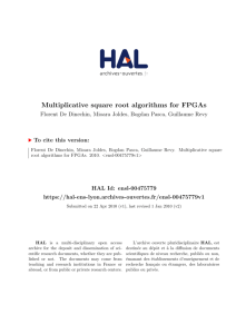 Multiplicative square root algorithms for FPGAs - HAL