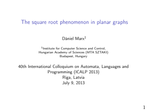The square root phenomenon in planar graphs
