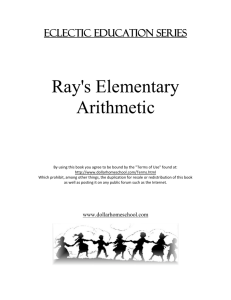 Ray`s Elementary Arithmetic
