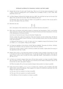 Arithmetic problems for elementary teachers and their pupils A.1