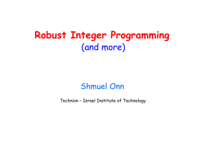 Robust Integer Programming
