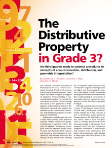 The Distributive Property in Grade 3?