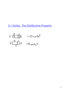 31 Notes: The Distributive Property