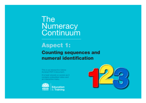 Counting sequences and numeral identification