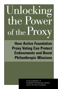 power of proxy - Rockefeller Philanthropy Advisors