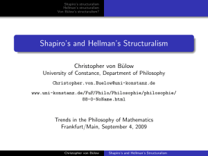Shapiro`s and Hellman`s Structuralism