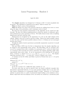 Linear Programming – Handout 2