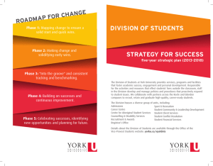 DIVISION OF STUDENTS STRATEGY FOR SUCCESS