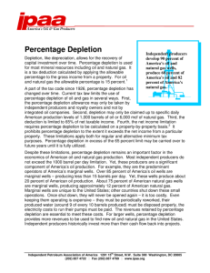 Percentage Depletion - Independent Petroleum Association of