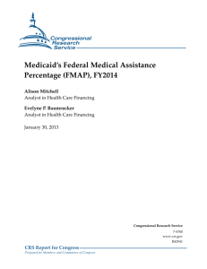 Medicaid`s Federal Medical Assistance Percentage (FMAP), FY2014