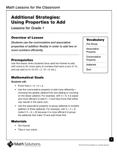Additional Strategies: Using Properties to Add
