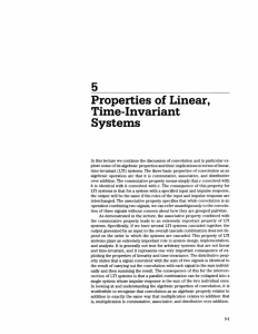 Properties of linear, time-invariant systems