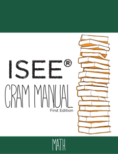 ISEE math Cram Manual Section