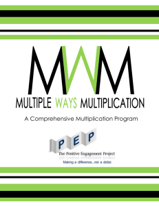 Multiple Ways Multiplication - THE POSITIVE ENGAGEMENT