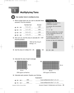 Multiplying Tens - Nelson Education - Mathematics K-8