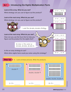 Introducing the Eights Multiplication Facts 6.1