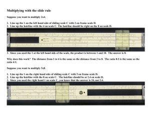 Multiplying with the slide rule