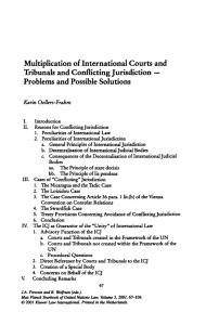 Multiplication of International Courts and Tribunals and Conflicting