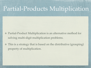 Partial-Products Multiplication