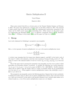Matrix Multiplication II