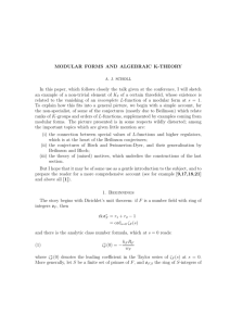 Modular forms and algebraic K-theory