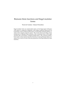 Riemann theta functions and Siegel modular forms