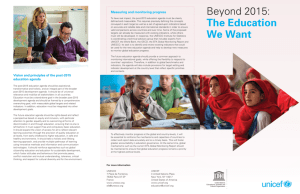 Beyond 2015: The Education We Want