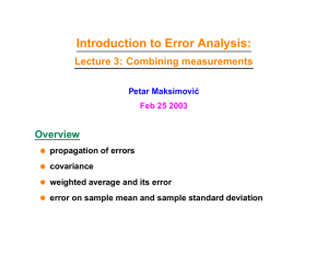 Introduction to Error Analysis: