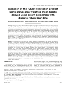 Validation of the ICEsat vegetation product using crown