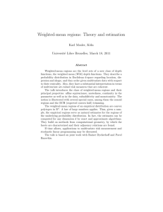 Weighted-mean regions: Theory and estimation