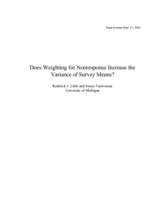 Does Weighting for Nonresponse Increase the Variance of Survey