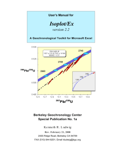 Isoplot/Ex - Earth and Atmospheric Sciences