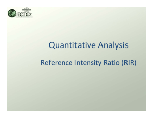 Reference Intensity Ratio (RIR) for Quantitative Analysis