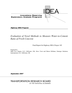 Evaluation of Novel Methods to Measure Water-to