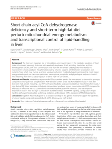 Short chain acyl-CoA dehydrogenase deficiency and short