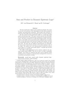 Sum and Product in Dynamic Epistemic Logic